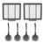 Replacment Brushes and Filters for Shark R85 RV850 S87 Robot Vacuum Cleaner-Volca Spares